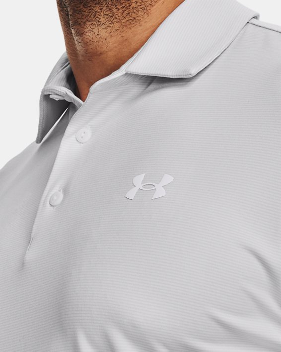 Men's UA Playoff 3.0 Stripe Polo in White image number 3